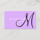 Recherche de mauve cartes visite Monogramme