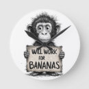 Recherche de singe drôle horloges Chimpanzé