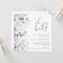 Recherche de violet baby shower invitations Typographie