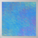 Recherche de bleu turquoise abstraite moderne posters Unique