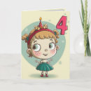 Recherche de 4ème anniversaire cartes Girl