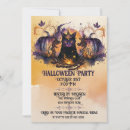 Recherche de chat halloween invitations Feuille