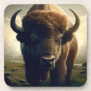 Recherche de bison dessous de verres Faune
