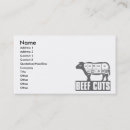Recherche de biftecks cartes visite Boeuf