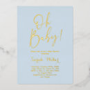 Recherche de foil baby shower invitations Feuille d'or