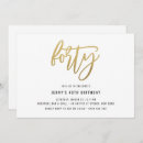 Recherche de gold 40ans anniversaire invitations Parties scintillant