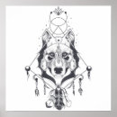Recherche de loup indien posters Tribal