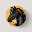 Recherche de cheval noir badges Illustration