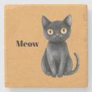 Recherche de chat minou de dessous de verres Noir
