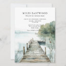Recherche de un lac de montagne invitations Aquarelle