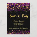 Suche nach lila 16 party geburtstag einladungen Glitzer
