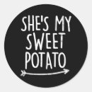 Recherche de patates douces autocollants Table en bois