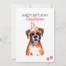Recherche de anniversaire de boxeur Aquarelle