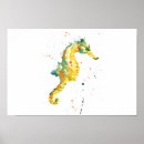 Recherche de hippocampe en art Aquarelle