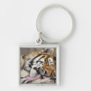 Recherche de tête de tigre porteclés Faune