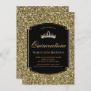 Recherche de diadème royal invitations Parties scintillantes d'or