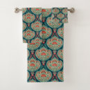 Recherche de paisley bain serviettes Rouge
