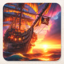 Suche nach piratenschiff untersetzer Sonnenuntergang