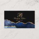 Recherche de marine bleu or cartes visite Monogramme
