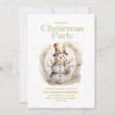 Recherche de vintage snowman invitations Élégant