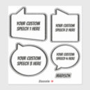 Recherche de discours autocollants Bande dessinée