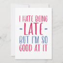 Recherche de en retard vœux cartes Sarcasme