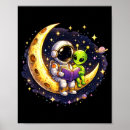 Suche nach astronaut auf dem mond poster Weltraum