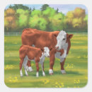Recherche de vache brune autocollants Animaux de ferme