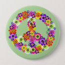 Suche nach hippie friedenszeichen buttons Blume