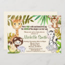 Recherche de jungle baby shower fille invitations Lion