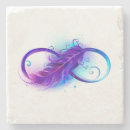 Recherche de plumes dessous de verres Violet