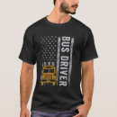 Recherche de chauffeur de bus tshirts Drapeau