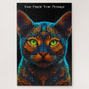 Suche nach neon puzzle Katze