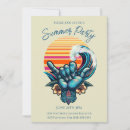 Recherche de la grande vague invitations Rétro