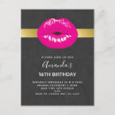 Recherche de glamour anniversaire invitations Hot pink