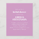 Recherche de violet bridal shower invitations Moderne