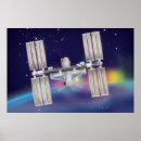 Suche nach raumstationen poster Internationale raumstation