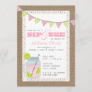 Recherche de toile jute invitations Bébé