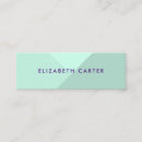 Recherche de menthe pastel cartes visite Élégant