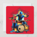 Recherche de rock vœux cartes Batteur