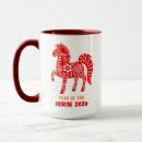 Recherche de rouge chinois tasses Zodiaque