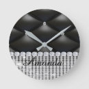 Recherche de noir et argent horloges Girly