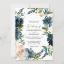 Recherche de blue floral mariage invitations Couple