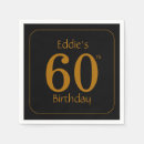 Recherche de or noir serviettes Fête d'anniversaire 60 ans