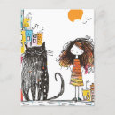 Recherche de fille chat cartes postales Chaton