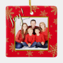 Recherche de flocon neige rouge ornements Rouge et or