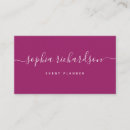 Recherche de magenta foncé cartes visite Blanc