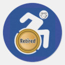 Recherche de pensionné autocollants Retraité