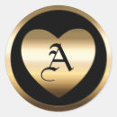 Recherche de lettre monogramme autocollants Doré