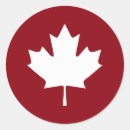 Recherche de jour du canada autocollants Rouge